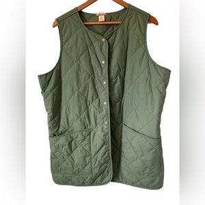 Duluth Trading Co Green Quilted Vest